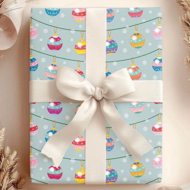 Papel De Presente Enfeites Festivos & Flocos de Neve (Criador carregado)