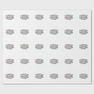 Papel De Presente Enfermeira cardíaca desenho de letras de universid