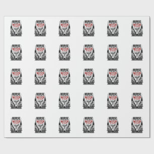 Papel De Presente Enfermeira De Dia Bruxa À Noite Design De Hallowee