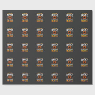 Papel De Presente Enfermeira de Diálise de Halloween Vassoira Quebro