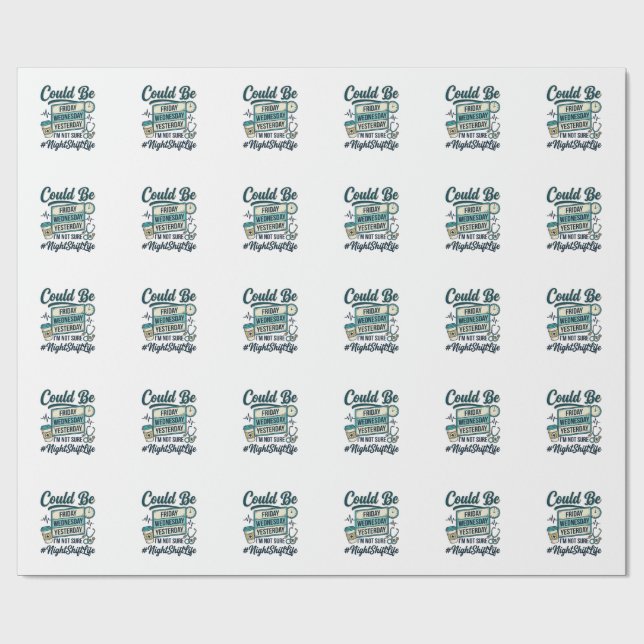 Papel De Presente Enfermeira do Turno da Noite Engraçado Pode Ser Se (Aberto)