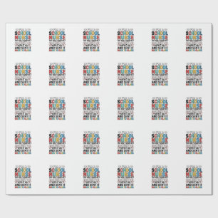 Papel De Presente Enfermeira Escolar Ouviu Tudo Camisa de Professora