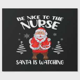 Papel De Presente Enfermeira Papai Noel 