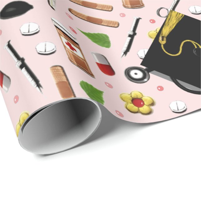 Papel De Presente Enfermeiro Enfermeiro Graduação Escolar (Ponta do rolo)