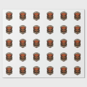 Papel De Presente Engenheiro Ama Abóbora de Halloween Capacete Marte