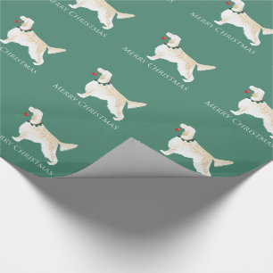 Papel De Presente English Setter Felry Christmas Design