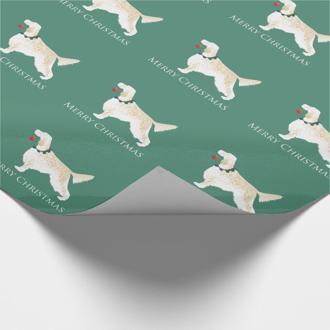 Papel De Presente English Setter Felry Christmas Design (Ponta)