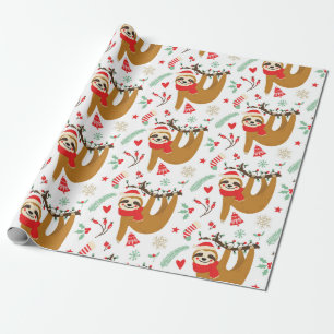 Papel De Presente Engraçada bela noite de Natal com Papai Noel