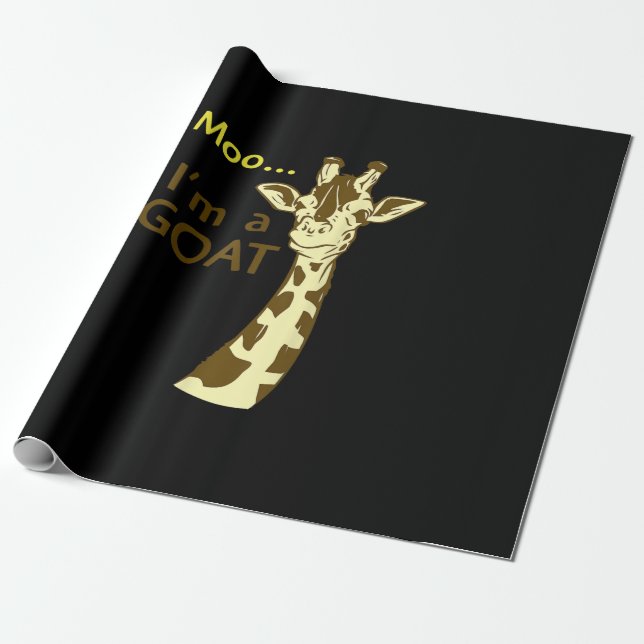 Papel De Presente Engraçada Girafa Moo Eu sou um Gosta (Desenrolado)