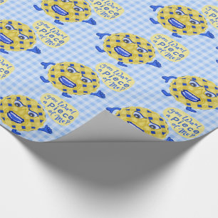 Papel De Presente Engraçado Ação de Graças Blueberry Pie Piece Me Pu