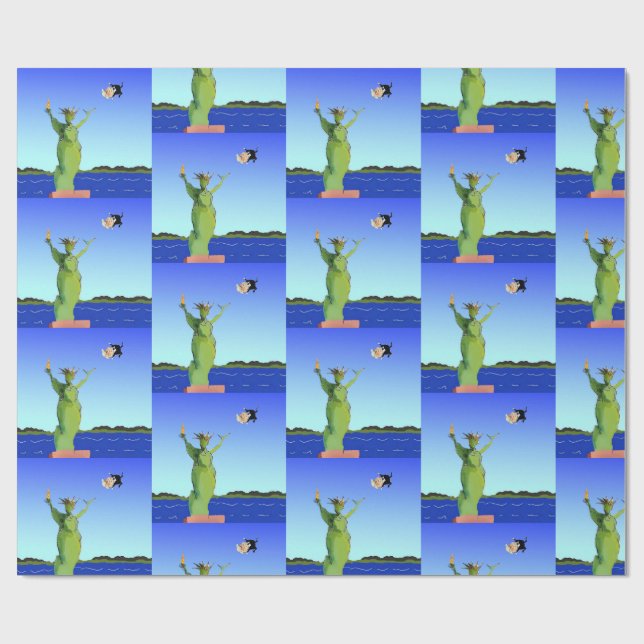 Papel De Presente Engraçado Anti-Trump Natal Político Ano Novo (Aberto)