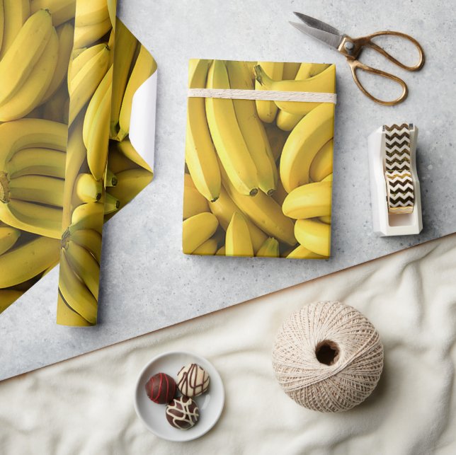 Papel De Presente Engraçado, Bananas, Fruta, Personalizado (Artesanato)