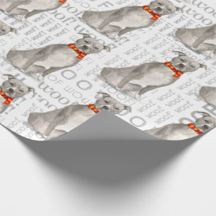 Papel De Presente Engraçado Cão Lover Staffordshire Terrier Natal