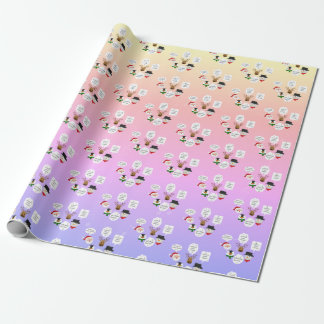 Papel De Presente Engraçado. Desejamos-lhe um Feliz Natal.