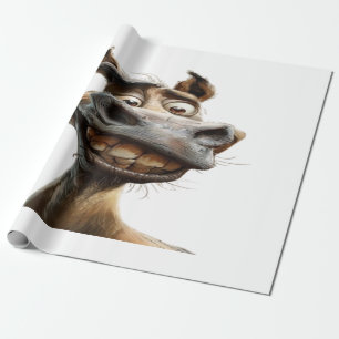 Papel De Presente Engraçado design de arte burro