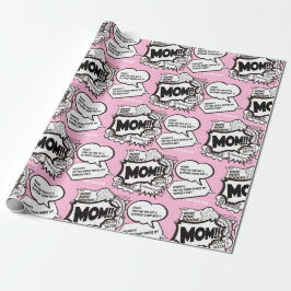 Papel De Presente Engraçado Dia de as mães obrigado cartas