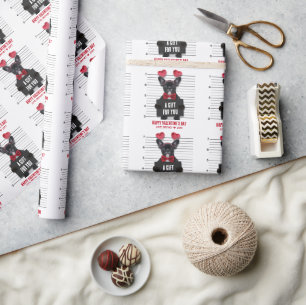 Papel De Presente Engraçado Dia de os namorados de Cachorro de Amor 