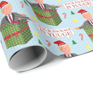 Papel De Presente Engraçado Donald Trump Christmas Yuuge Package Hu
