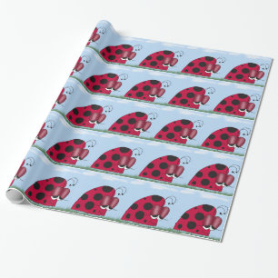 Papel De Presente Engraçado e Euphoric Ladybug