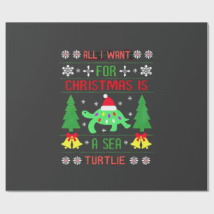Papel De Presente Engraçado Feio Tudo Que Eu Quero Para O Natal É Um