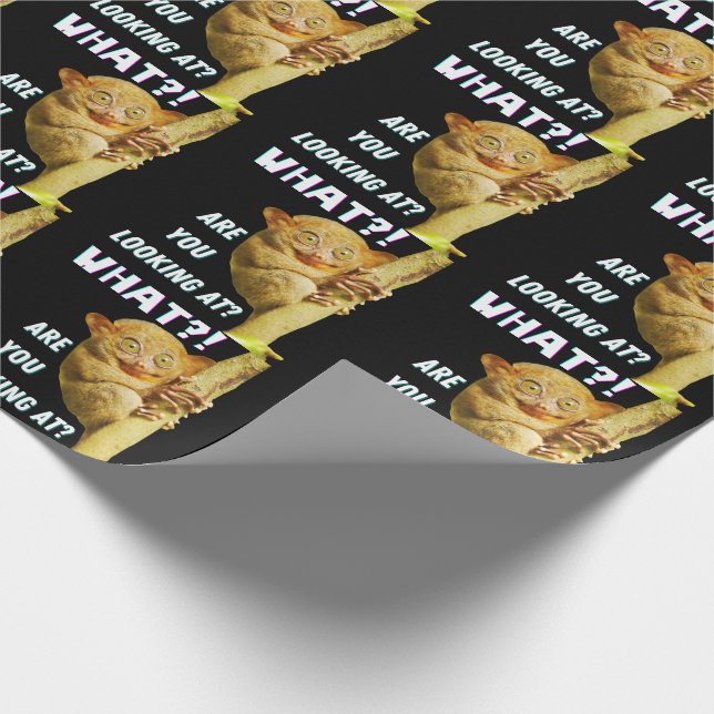 Papel De Presente Engraçado, Grande Olho Tarsier O Que Você Está Olh (Ponta)