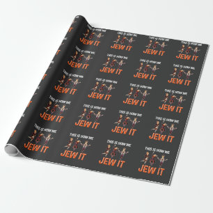Papel De Presente Engraçado Judeu Citação Judeu Humor Hanukkah Di
