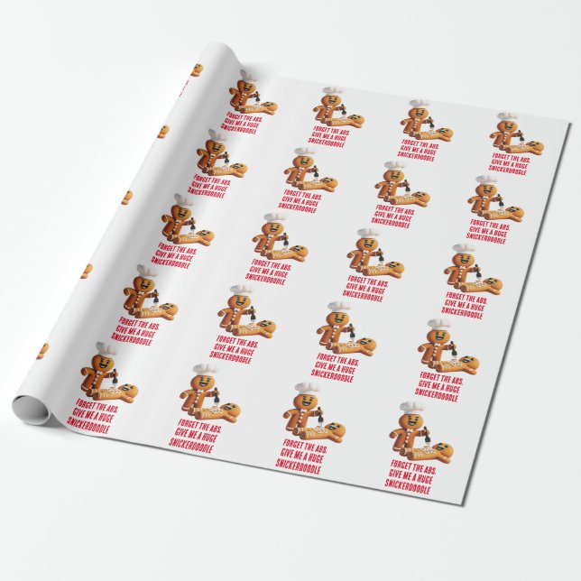 Papel De Presente Engraçado Natal: Pão de Gengala Enorme Snickerdood (Desenrolado)