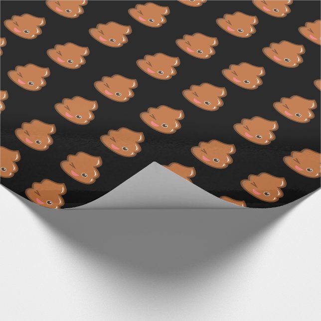Papel De Presente Engraçado Piada Brown Poop Novelly Black (Ponta)