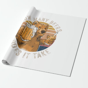 Papel De Presente Engraçado Quantas Cervejas Levam