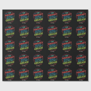 Papel De Presente Engraçado Roda Retro-Comboio Idiom ganha graxa
