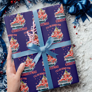 Papel De Presente Engraçado Trump Estarei em casa no Natal