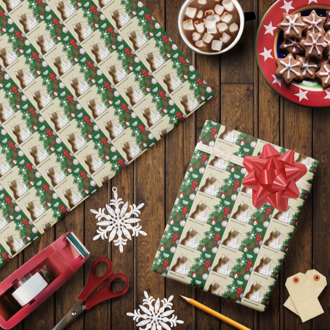 Papel De Presente Engraçados ornamentos de Gato Calico da Árvore de  (Criador carregado)