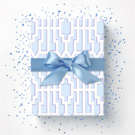Papel De Presente Entalhe Chippendale em Azul e Roxo
