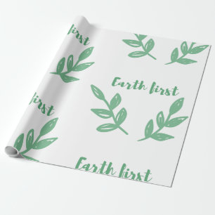 Papel De Presente Enterre primeiramente/Eco amigável, zere o