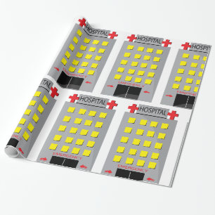 Papel De Presente Entrada de Emergência do Prédio do Hospital