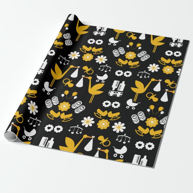 Papel De Presente Entrega de Palavras Não-Gênero Gêmeas (Desenrolado)