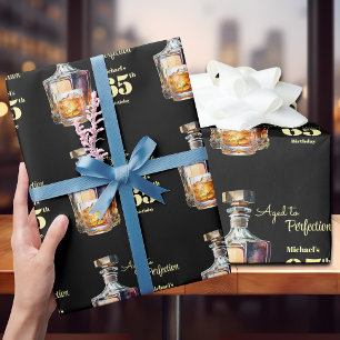 Papel De Presente Envelhecido à Perfeição Aniversário de 65 Anos de 