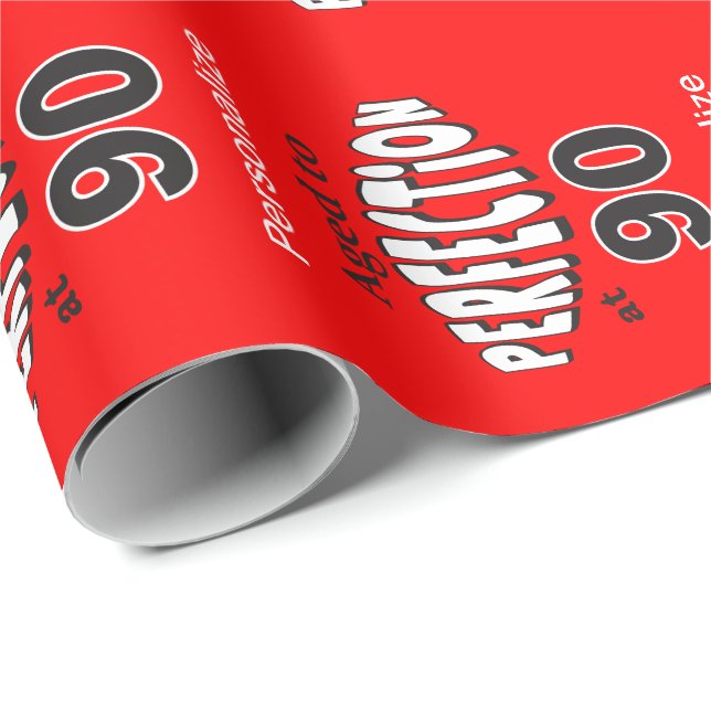 Papel De Presente Envelhecido à perfeição no aniversário 90 (Ponta do rolo)