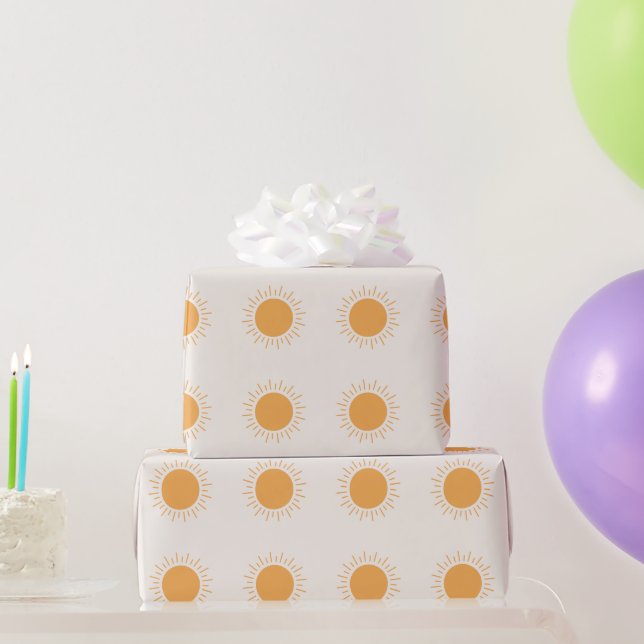 Papel De Presente Envelope Amarelo Sunshine Boho (Presentes para festas)