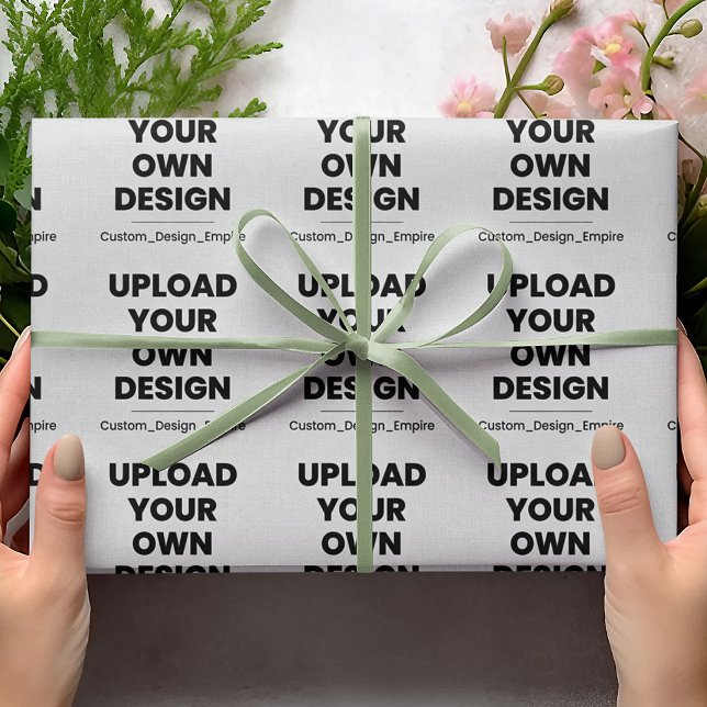 Papel De Presente Envie Seu Próprio Design Aqui | Modelo Personaliza (Criador carregado)