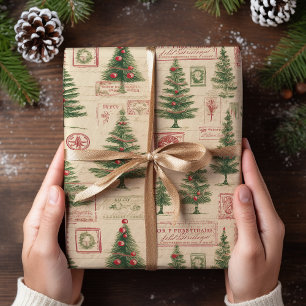 Papel De Presente Envio de presentes de natais vintages