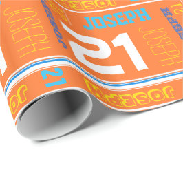 Papel De Presente Envoltório conhecido personalizado do esporte do