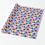 Papel De Presente Envoltório de Dreidel do bigode (rosa)<br><div class="desc">Nós amamos as tendências as mais quentes do miúdo deste ano --o bigode e os vidros do Wayfarer -- em nosso dreidel!  Envolva seus presentes em DreidelJams! Envolva-nos e ajude- a pôr uma ROTAÇÃO nova sobre Hannukah! #Dreidelstache dos #Dreideljams</div>