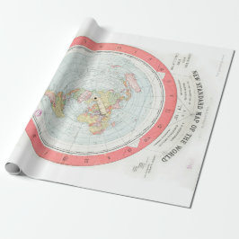 Papel De Presente Envoltório do MUNDO de Gleason "MAPA PADRÃO NOVO"