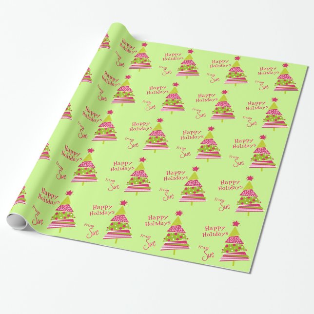 Papel De Presente Envoltório lunático do feriado de VOCÊ (Desenrolado)