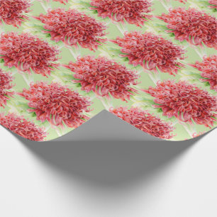 Papel De Presente Envoltório vermelho da arte da aguarela do