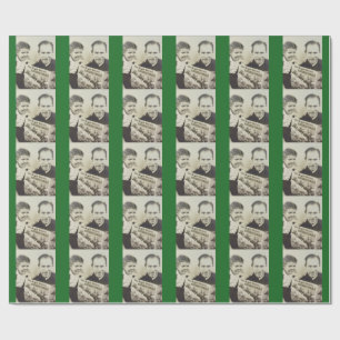 Papel De Presente Envolvimento da foto do Natal do vintage "noite