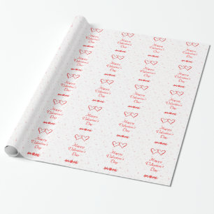 Papel De Presente Envolvimento de Corações felizes dias de os namora