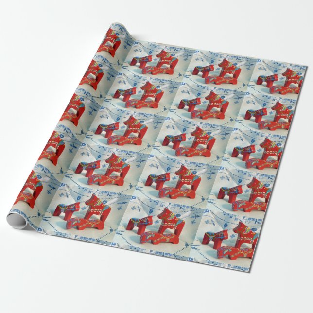 Papel De Presente Envolvimento do Coletor de Cavalo Dala (Desenrolado)