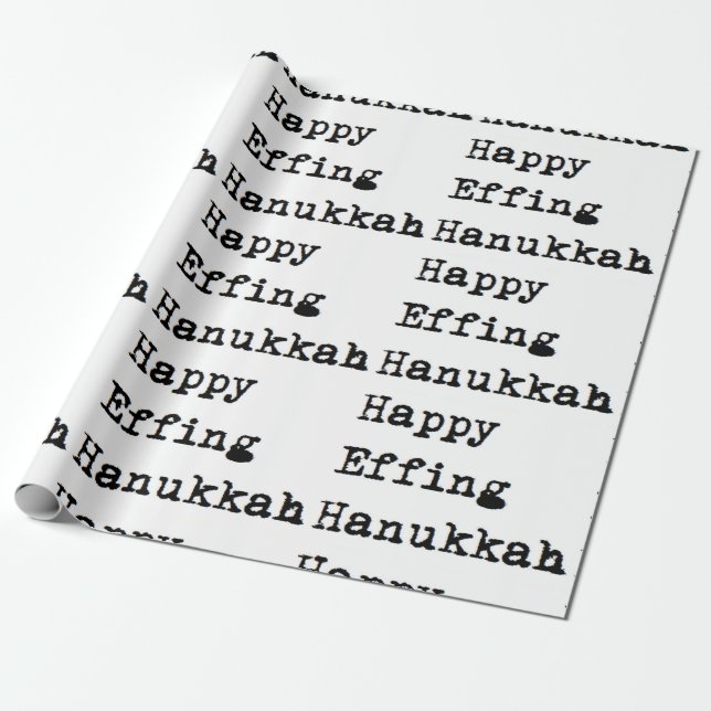 Papel De Presente Envolvimento effing feliz de hanukkah do chanukah (Desenrolado)